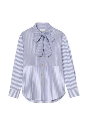 SANDRO striped shirt with removable tie