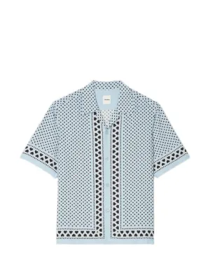 SANDRO heart motif flowing shirt