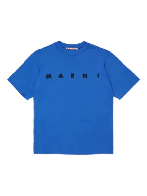 Marni Kids logo-print cotton T-shirt