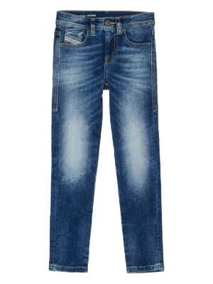 Diesel Kids faded-effect jeans