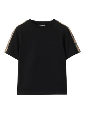 Burberry Kids checkered-trim T-shirt