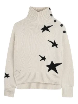Zadig & Voltaire Kids turtleneck star-motif sweater