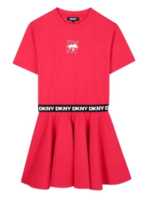 Dkny Kids logo-waistband dress