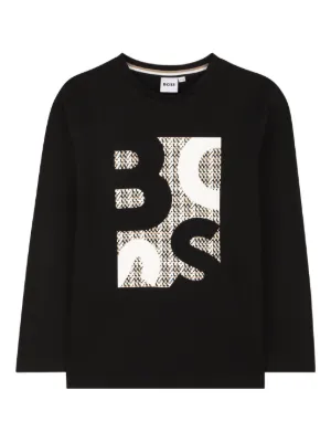 BOSS Kidswear graphic-print long-sleeve T-shirt