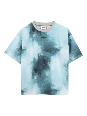HUGO KIDS abstract print T-shirt