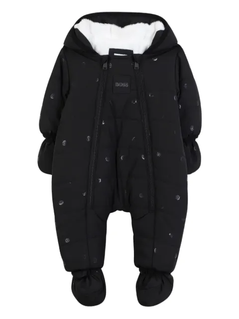 BOSS Kidswear padded zip-up snowsuit