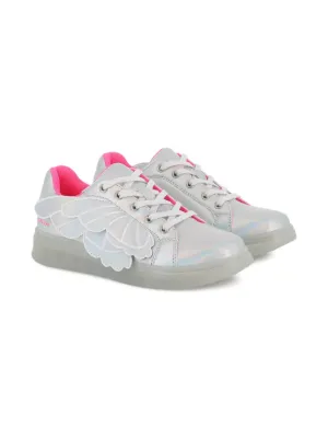Billieblush iridescent wing-embellished trainers