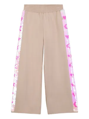 Billieblush sequined side-stripe trousers