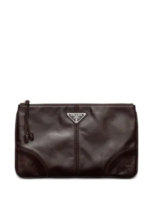 Prada leather clutch