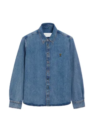 AMI Paris Ami de Coeur denim shirt