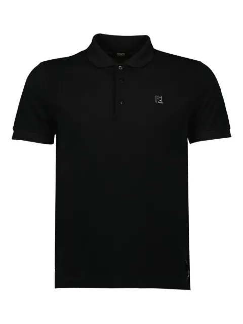 FENDI logo-embroidered piqué polo shirt