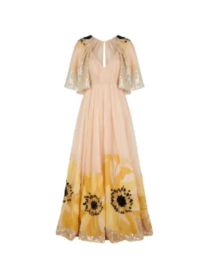 Valentino Garavani sequin-embellished floral-print dress