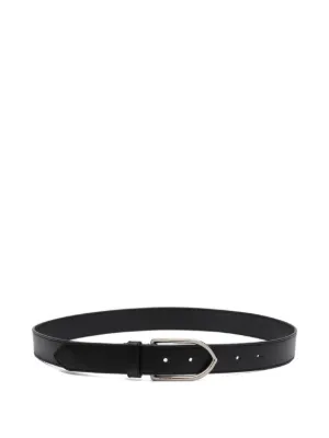Jacquemus The Bambino engraved-buckle leather belt