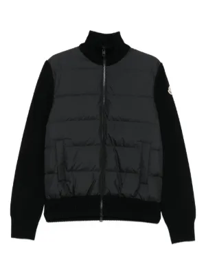 Moncler quilted logo-patch jacket