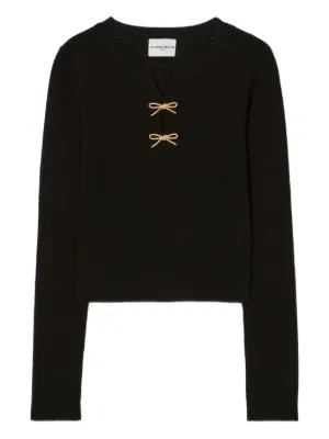 Claudie Pierlot fine knit bow jumper