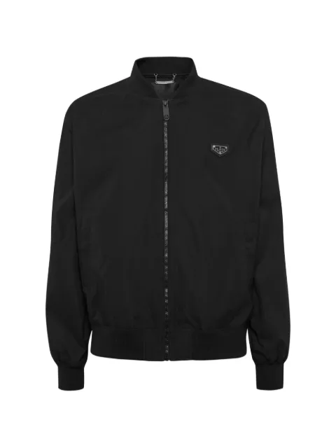 Philipp Plein logo-appliqué bomber jacket