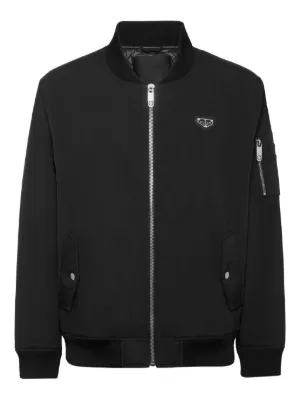 Philipp Plein logo-plaque bomber jacket
