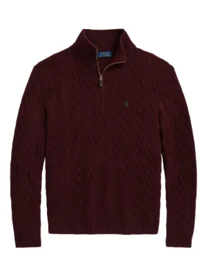 Polo Ralph Lauren cable-knit half-zip sweater