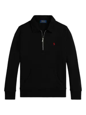 POLO RALPH LAUREN KIDS fleece zip-neck jumper