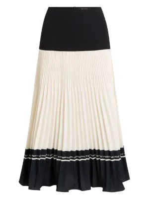Karl Lagerfeld pleated logo-detail midi skirt