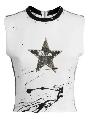 Dolce & Gabbana star-print studded top