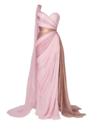 Iris Serban Alexa draped one-shoulder gown