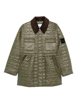 GANNI corduroy collar quilted jacket