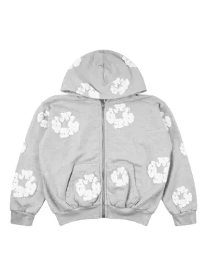Denim Tears cotton zip-up "Grey" hoodie