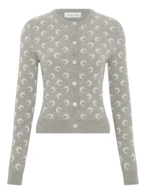 Marine Serre moon-jacquard cardigan