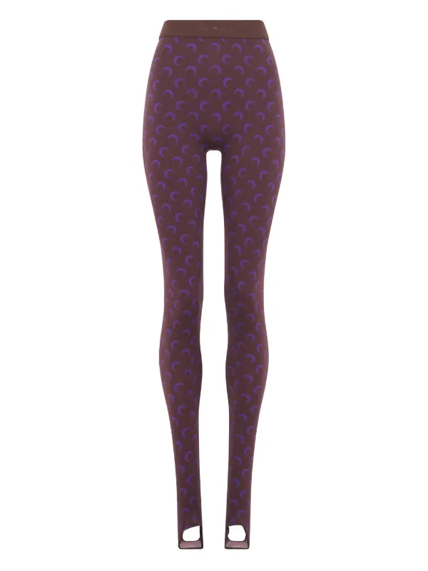 Marine Serre moon-print jersey leggings