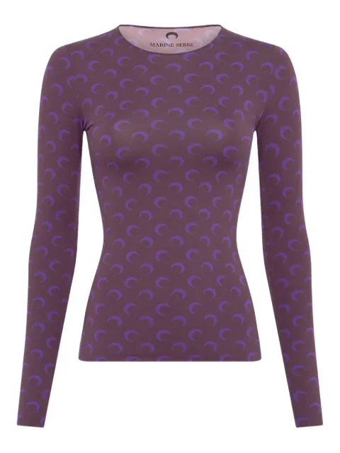 Marine Serre Moon-printed long-sleeved T-shirt