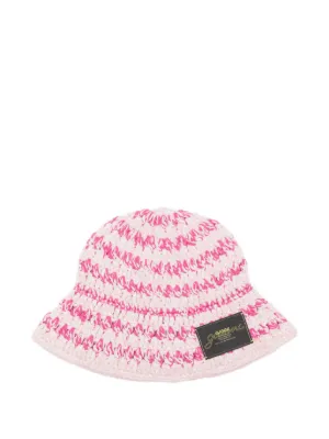 GANNI crochet-knit bucket hat
