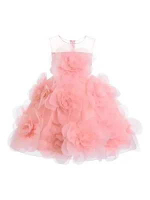Tulleen rose-embellished sleeveless dress