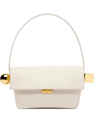 Jacquemus Rond Carré metallic-clasp leather shoulder bag