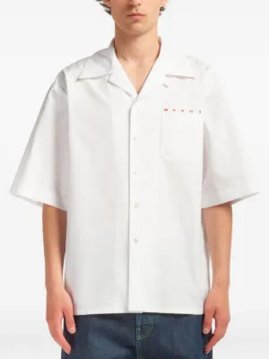 Marni logo-print bowling shirt