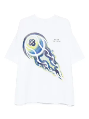 Casablanca flaming tennis ball tee T-shirt