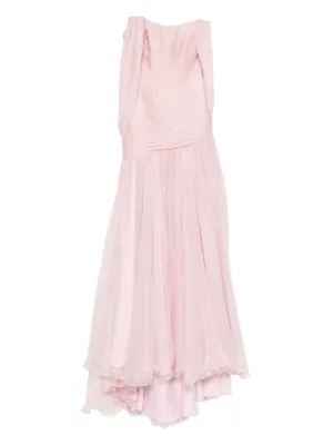 M.Marquise Adelina pleated strapless dress