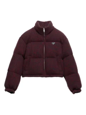Prada cropped cashmere and wool down jacket