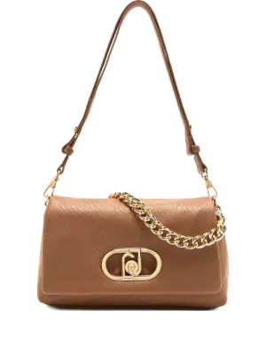 LIU JO medium LaPuffy logo-plaque chain-strap shoulder bag