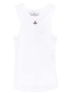 Vivienne Westwood Orb-embroidered ribbed tank top