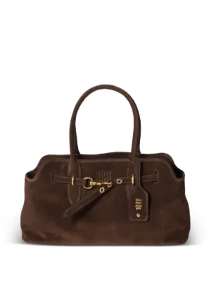 Miu Miu Aventure suede buckle-fastening tote bag