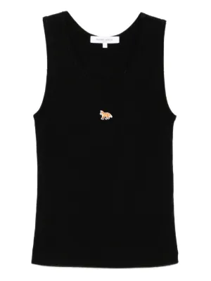 Maison Kitsuné fox-embroidered tank top