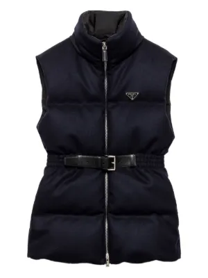 Prada padded triangle-logo gilet