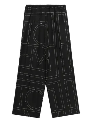TOTEME embroidered silk trousers