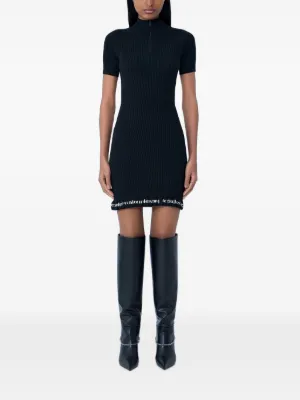 Alexander Wang ribbed short-sleeve dress