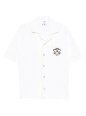 Casablanca logo-patch terry-cloth shirt
