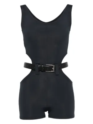 Vestiaire d'un Oiseau Libre cut-out belted playsuit