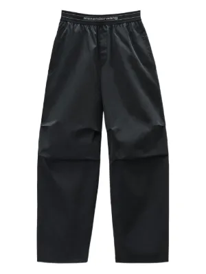 Alexander Wang logo elastic mid-rise pants