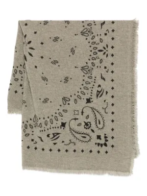 kujten paisley-pattern cashmere scarf