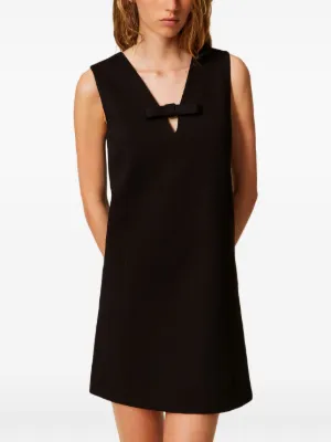 TWINSET bow-detail sleeveless mini dress